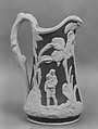Pitcher, United States Pottery Company (1852–58), Parian porcelain, American