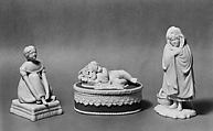 Figure of Red Riding Hood with Basket, United States Pottery Company (1852–58), Parian porcelain, American