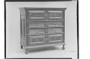 Chest of Drawers, Painted red oak, white oak, white pine,
yellow pine, American