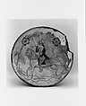 Plate, Attributed to David Spinner (1758–1811), Earthenware; Redware with sgrafitto decoration, American