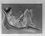 Reclining Woman, Arthur B. Davies (American, Utica, New York 1862–1928 Florence), Pastel on gray Japanese paper, American