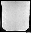 Embroidered whitework coverlet, Prudence Clark American, Cotton/linen embroidered with cotton thread, American