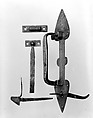 Latch, Support, Bar, and Catch, Wrought iron, American