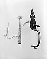 Latch, Bar, and Catch, Wrought iron, American
