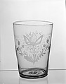 Tumbler, Glass with engraved decoration