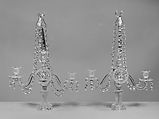 Candelabrum, Blown glass, brass, British