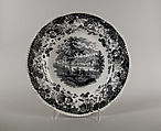 Plate, Enoch Wood &amp; Sons (British, active Burslem, 1818–46), Earthenware, transfer-printed, British (American market)