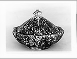 Covered dish, Ralph Bagnall Beech (active 1845–57), Earthenware, American
