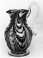 Pitcher, Free-blown glass, American
