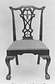 Side Chair, Mahogany, Atlantic white cedar, yellow pine; upholstery (modern), American
