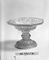 Compote, Lacy pressed glass, American