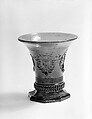 Vase, Pressed blue glass