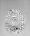 Saucer, Lacy pressed glass