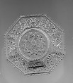Dish, Lacy pressed glass, American