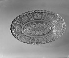 Dish, Lacy pressed glass, American