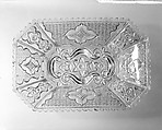Dish, Lacy pressed glass, American