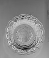 Plate, Lacy pressed glass, American