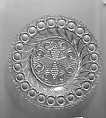Plate, Lacy pressed glass, American