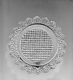 Plate, Lacy pressed glass, American