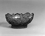 Salt, Lacy pressed amber glass