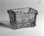 Salt, Lacy pressed glass, American