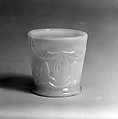 Whiskey Taster, Lacy pressed opalescent white opaque glass