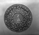 Plate, Lacy pressed glass, American or British