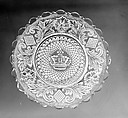 Plate, Lacy pressed glass, American or British