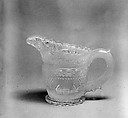 Creamer, Lacy pressed opalescent glass, American