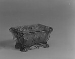 Salt, Lacy pressed amber glass