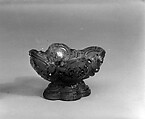 Salt, Lacy pressed amber glass