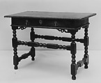 Joined table with drawer, Soft maple, red oak, white pine, American