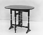 Oval table with falling leaves, Black walnut, white pine, American