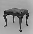 Footstool, Cherry, yellow pine, American