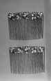 Comb, Tiffany & Co. American, Shell, diamonds, platinum, American