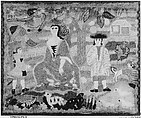 The Indian Princess, Wool and silk on linen, embroidered, American