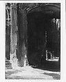 Cathedral Interior, John Singer Sargent (American, Florence 1856–1925 London), Watercolor and graphite on white wove paper, American
