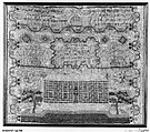 Embroidered sampler, Mary Bower (1796–1816), Linen embroidered with silk, American