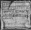 Embroidered sampler, Mary A. Cheever American, Linen embroidered with silk thread, American