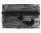 Mysterious Barges I, Arthur B. Davies (American, Utica, New York 1862–1928 Florence), Pastel on off-white wove paper, American