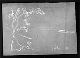 Chinese Landscape, Arthur B. Davies (American, Utica, New York 1862–1928 Florence), Black crayon and white chalk on dark gray-green wove paper, American