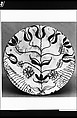 Plate, Earthenware; Redware with sgraffito decoration, American