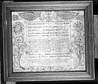 Birth and Baptismal Certificate, Ink and watercolor on paper, American