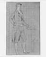 Study for "The Knatchbull Family": Norton Joseph Knatchbull, John Singleton Copley (American, Boston, Massachusetts 1738–1815 London), Black chalk, white-chalk heightening, and graphite on dark blue laid paper, American