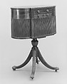 Work Table, Duncan Phyfe American, born Scotland, Mahogany, maple, white pine, gilt brass, American