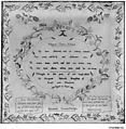 Sampler made at the Moorestown Friends School, Margaret Schanck (born 1790), Silk on linen, American