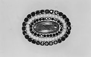 Mourning Pin, Gold, pearls, jet, American