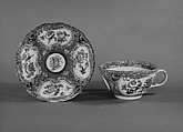 Teacup and Saucer, Porcelain, Chinese, for American market
