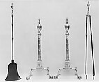 Andiron, Brass, iron, American