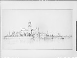 San Michaeli, Venice, Andrew Fisher Bunner (1841–1897), Black ink and graphite traces on off-white wove paper, American